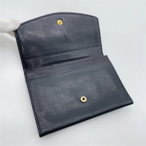 CHANEL Black Textured Leather Wallet - Picture 7 of 8